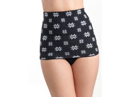 Ledvinový zahřívací pás s vločkami Medima s 23% angorské vlny 363 (Velikost S| bílá)