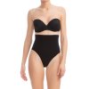 Zeštíhlující kalhotky z mikrovlákna s vysokým pasem FC 601B (Velikost S/M | Černá)