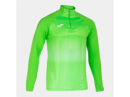 mikina Joma ELITE VII FLUOR GREEN s krátkým zipem vel. L