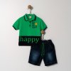 Chlapčenský set tričko a kraťasy Happy zelený