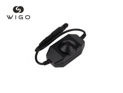 2596 led ovladac stmivac otocny cerny ka kabelu s koncovkama mezikus