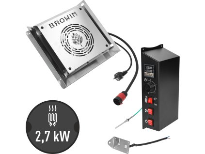 Topná spirála 2700W s ventilací + DIGI PID termoregulátor