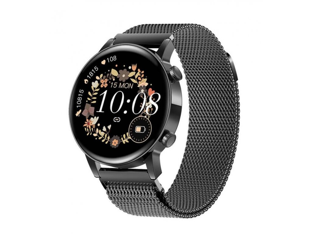 Damske smart hodinky WatchKing WM30 Pro cierne kov dynamicshop.sk (1) edited