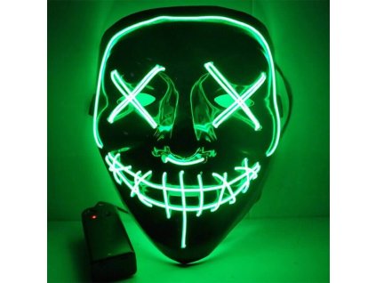 Halloweenska purge maska zelena dynamicshop (4)