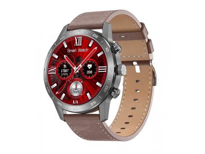 Pánske smart hodinky WatchKing WT70 Mate + čierne s hnedím remienkom dynamicshop (2)