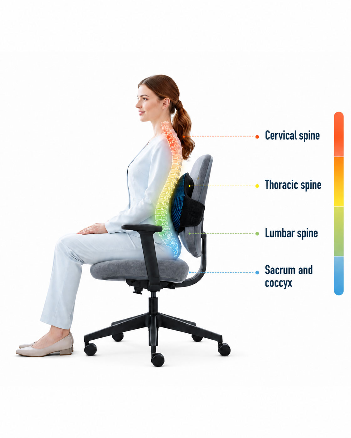 Support for different areas of the spine using Dynasit® ERGOLIFT