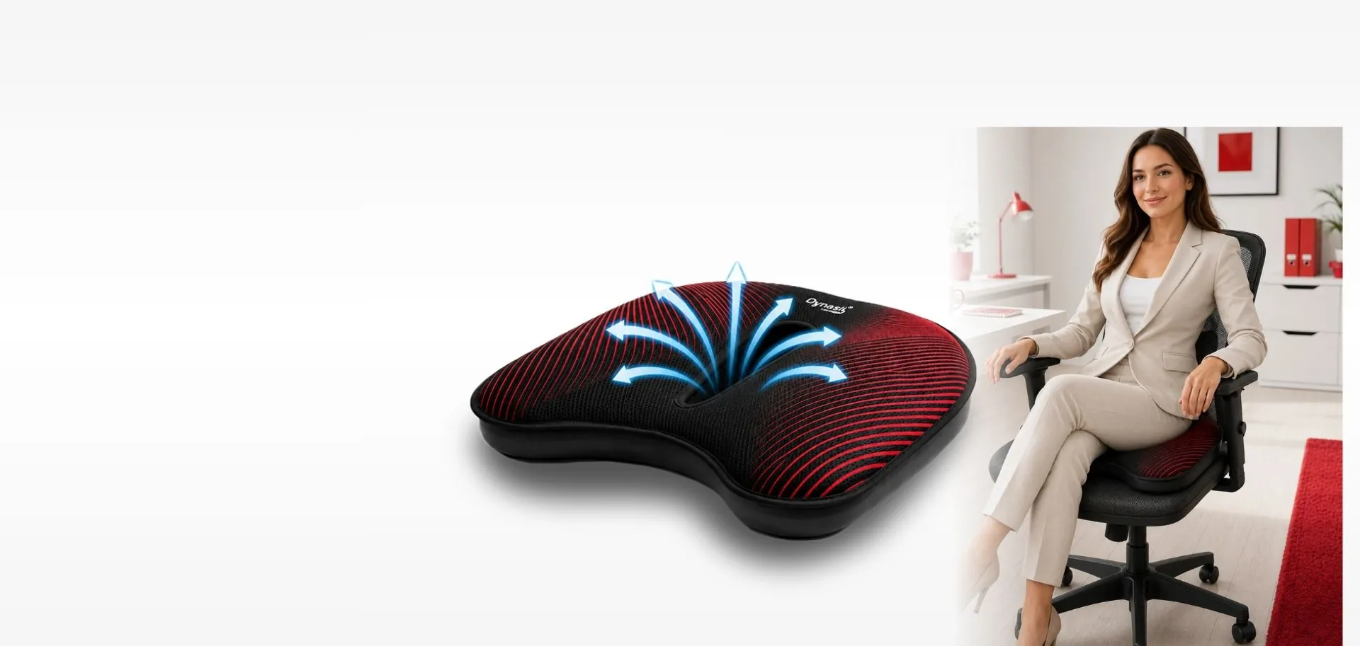 Sedák Dynasit COMFORT PRO s ventiláciou na kancelárskej stoličke