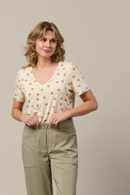 Damske tricko &CoWoman TO373KHAKI (1)