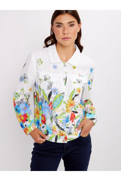 Dámska ľanová bunda Dolcezza 24766 (Velikost XS)