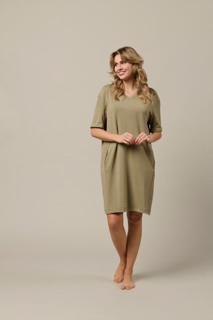 Damske saty &CoWoman DR305KHAKI (1)