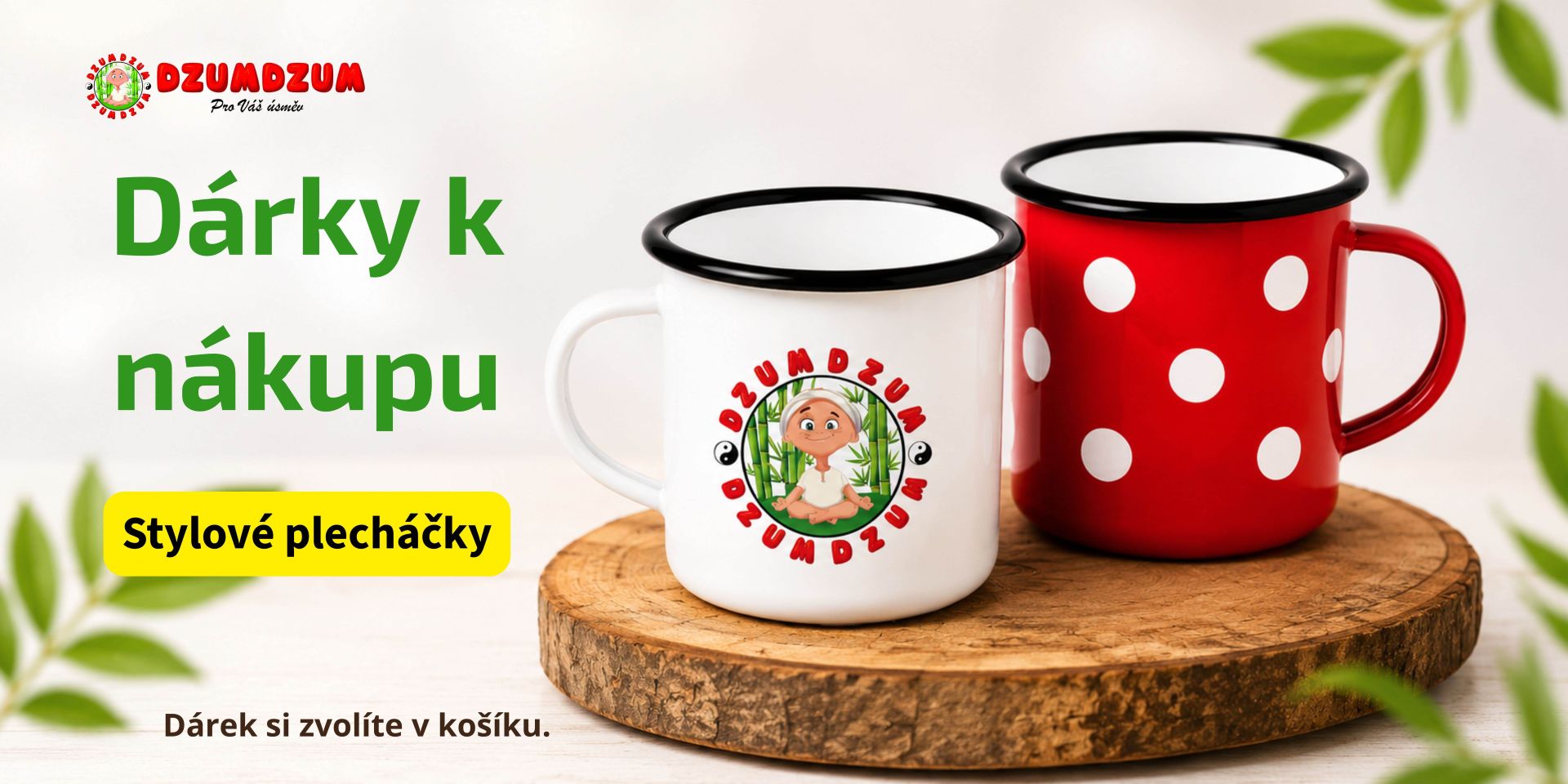 Dárky k nákupu - stylové plecháčky