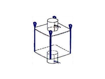 Velkoobjemový vak - Big Bag 91x91x110 (výsyp - násyp- nohavice)