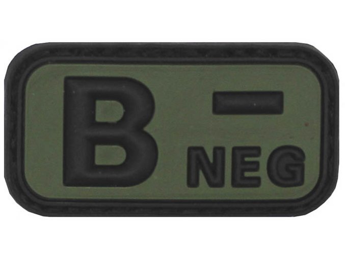 Krevní skupina : B- NEGATIV - oliv/černá