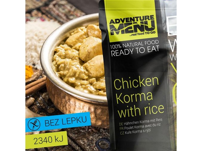 Kuře Korma s rýží - Adventure menu