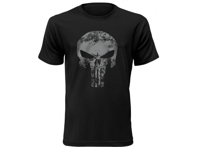 Tričko krátký rukáv - Punisher - Černá
