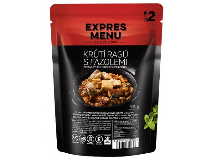 Krůtí ragů s fazolemi (2 porce) - 600g