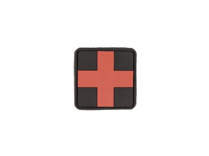 Nášivka Červený kříž - VELCRO - černo/červená
