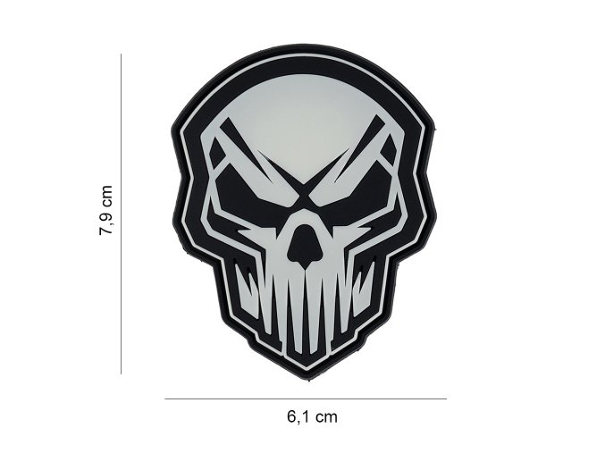 Nášivka punisher - Angry - Svítící
