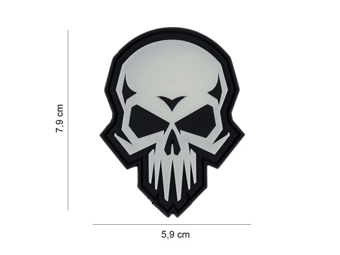 Nášivka punisher - Psycho - Svítící