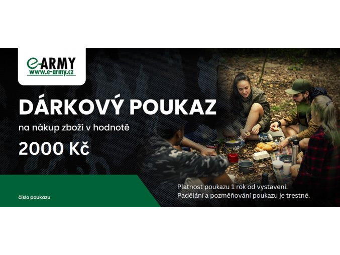 Dárkový poukaz: hodnota: 2000,-Kč