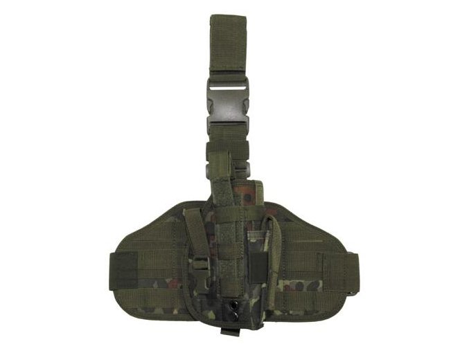 Pistolové pouzdro stehenní- MOLLE - Flecktarn