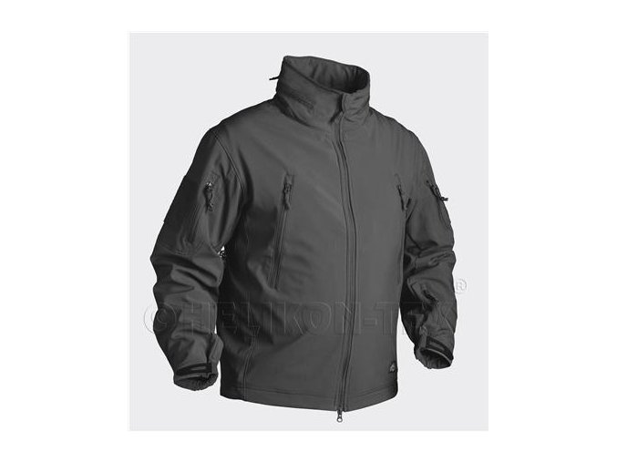 Bunda nepromokavá - GUNFIGHTER - Soft shell - Černá - Helikon