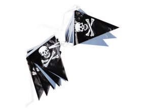 Pirátská vlajka na stuze - 15 ks