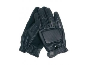 Kožené rukavice s ochranou - Černá