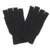 Pletené rukavice bez prstů - Černá
