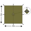 Celta TARP EXTREM - 300 x 300 cm - Vzor 95