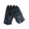 Kožené rukavice s plastovou ochranou - Černá