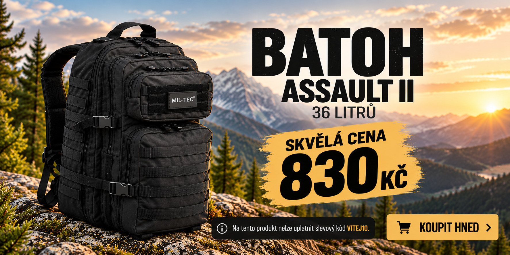 ABatoh Assault II černý 36l