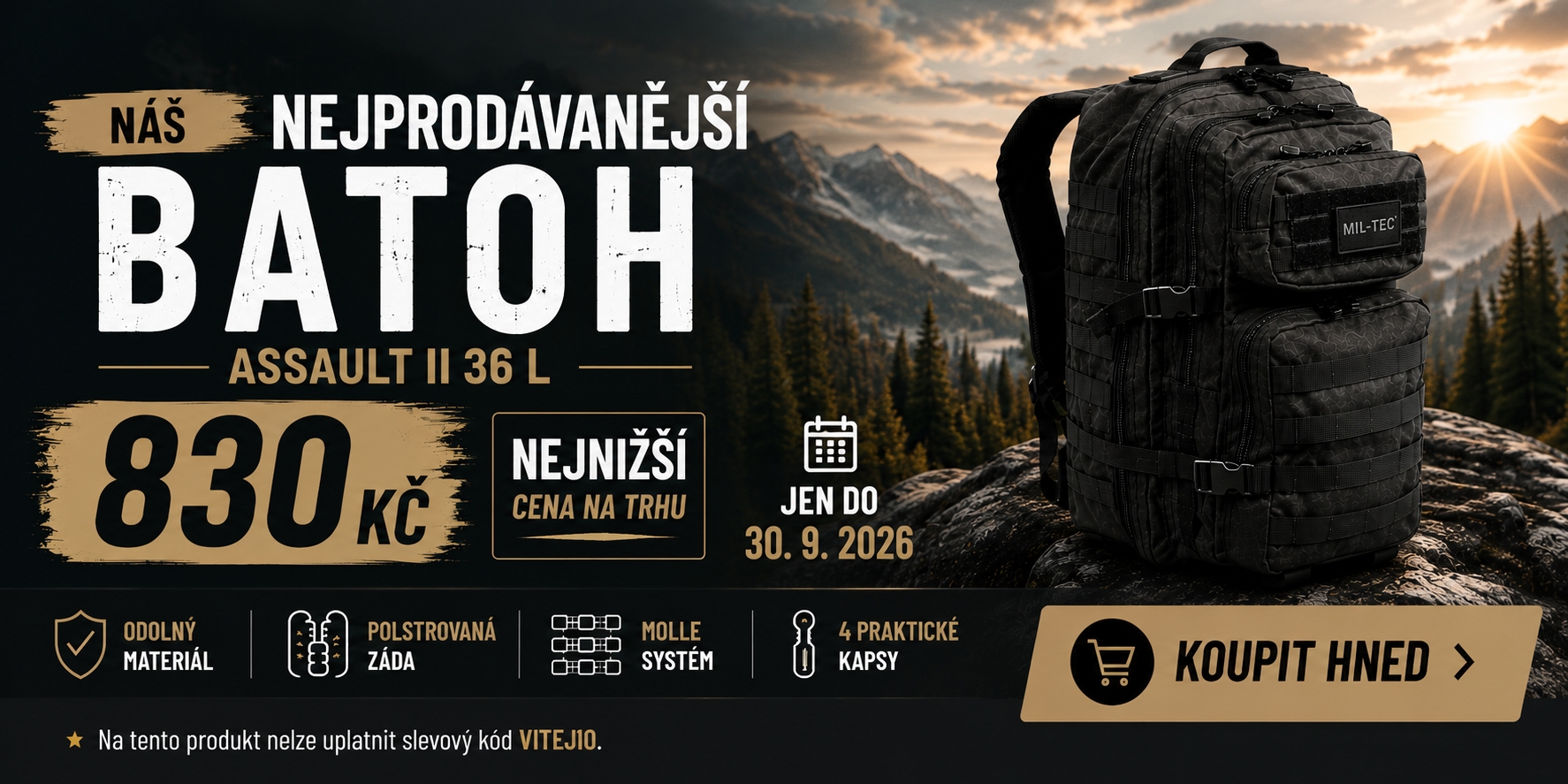 ABatoh Assault II černý 36l