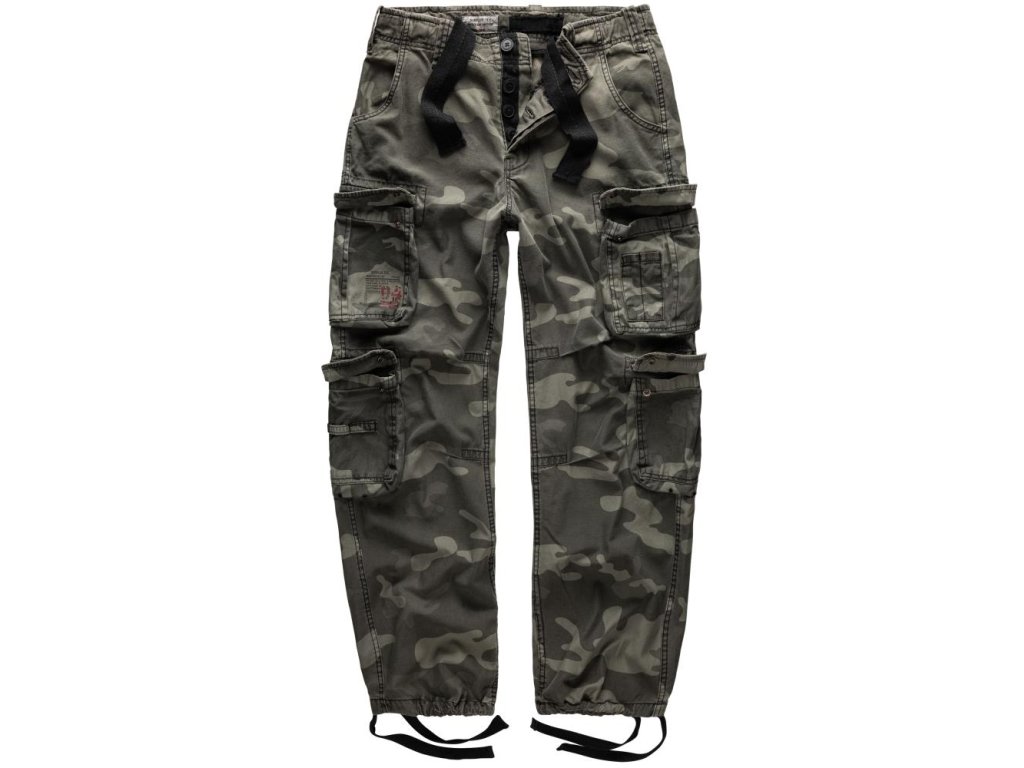 Kalhoty Airborne Vintage Black Camo