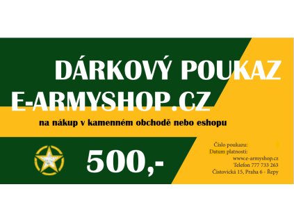 Dárkový poukaz 500,- kč