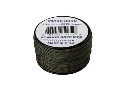 Padáková šňůra micro cord 37,5 m oliv drab