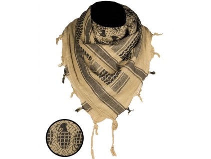 Šátek SHEMAG palestina "granát" coyote/černá