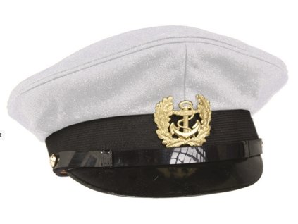 Kapitánská čepice s kovovým odznakem