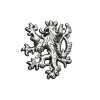 Odznak ČESKÝ LEV - U pin - stříbrný-šedý