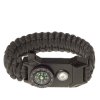 Paracord náramek s kompasem a světlem černý