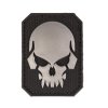Nášivka na suchý zip SKULL 3D černá