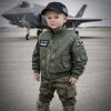 Bunda F-35 letecká dětská olive