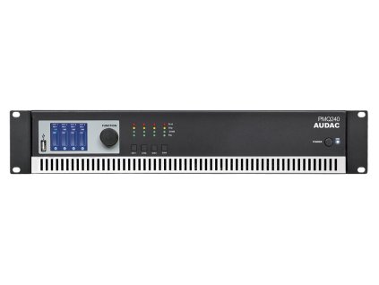 PMQ240 Koncový zesilovač 4x240W do 8 ohmů nebo 100V AUDAC