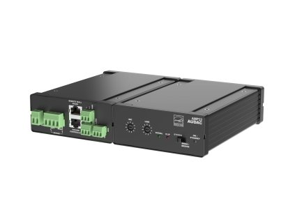 AMP22 Miniaturní digitální mixážní zesilovač 30W (RMS), vstupy 1x stereo Line, 1x Mic, 2x ovl. AUDAC