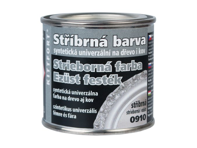 Dekorativní syntetická barva stříbrná