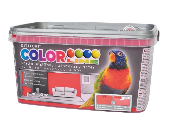 Colorline vnitřní natónovaný malířský nátěr 14 Koralova cerven