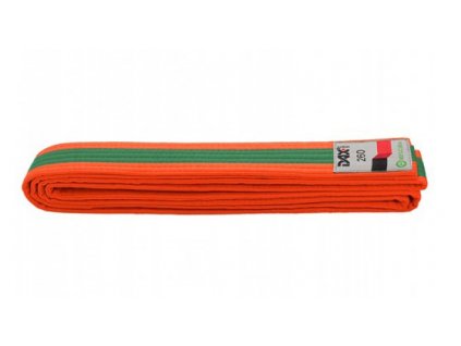 kampfsport guertel dax budo belt baumwolle orange gruen 720x720