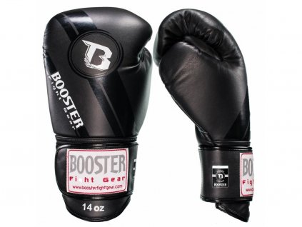 2951 5 booster kozene boxerske rukavice black foil cerna