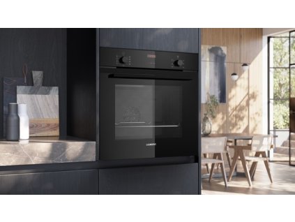 634 iq300 vestavna pecici trouba 60 x 60 cm deep black inox siemens hb234aeb3