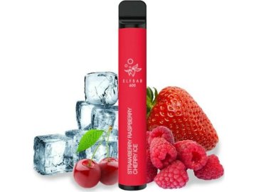 elf bar 600 elektronicka cigareta 20mg strawberry raspberry cherry ice